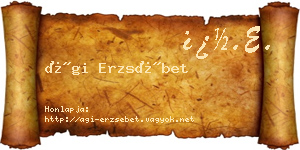 Ági Erzsébet névjegykártya