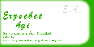 erzsebet agi business card